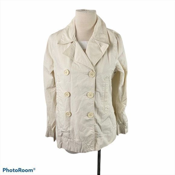 🌿4/$35‎ 🌿JACOB CONNEXION White Trench Coat - Picture 7 of 7